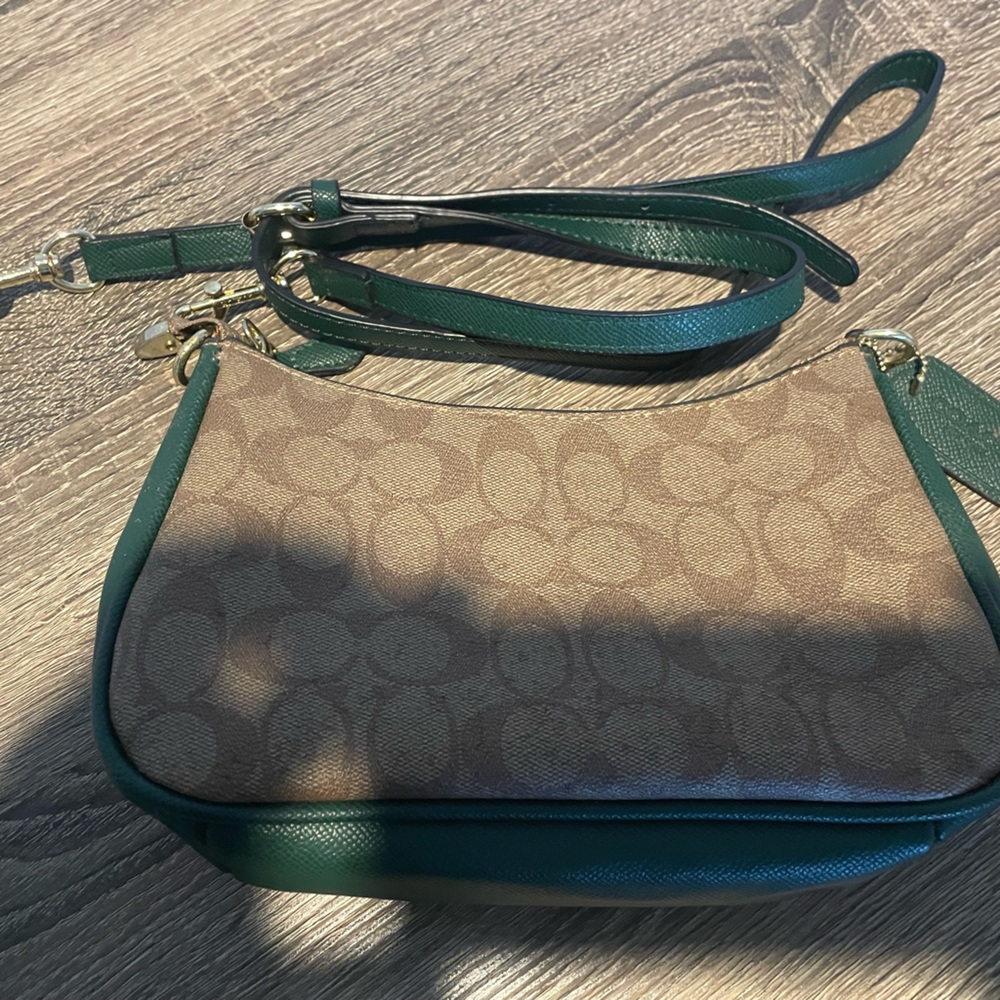 Ladies brown and green shoulder bag
